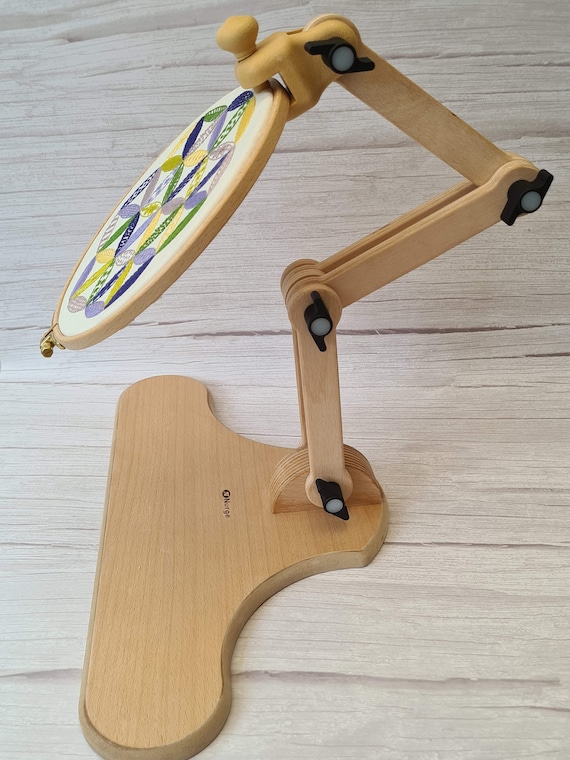 Nurge Adjustable Embroidery Seat Stand High Quality Wood Seat