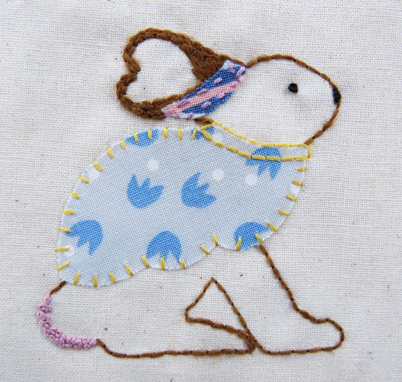 Hand embroidery pattern rabbits embroidery pattern pdf  etsy