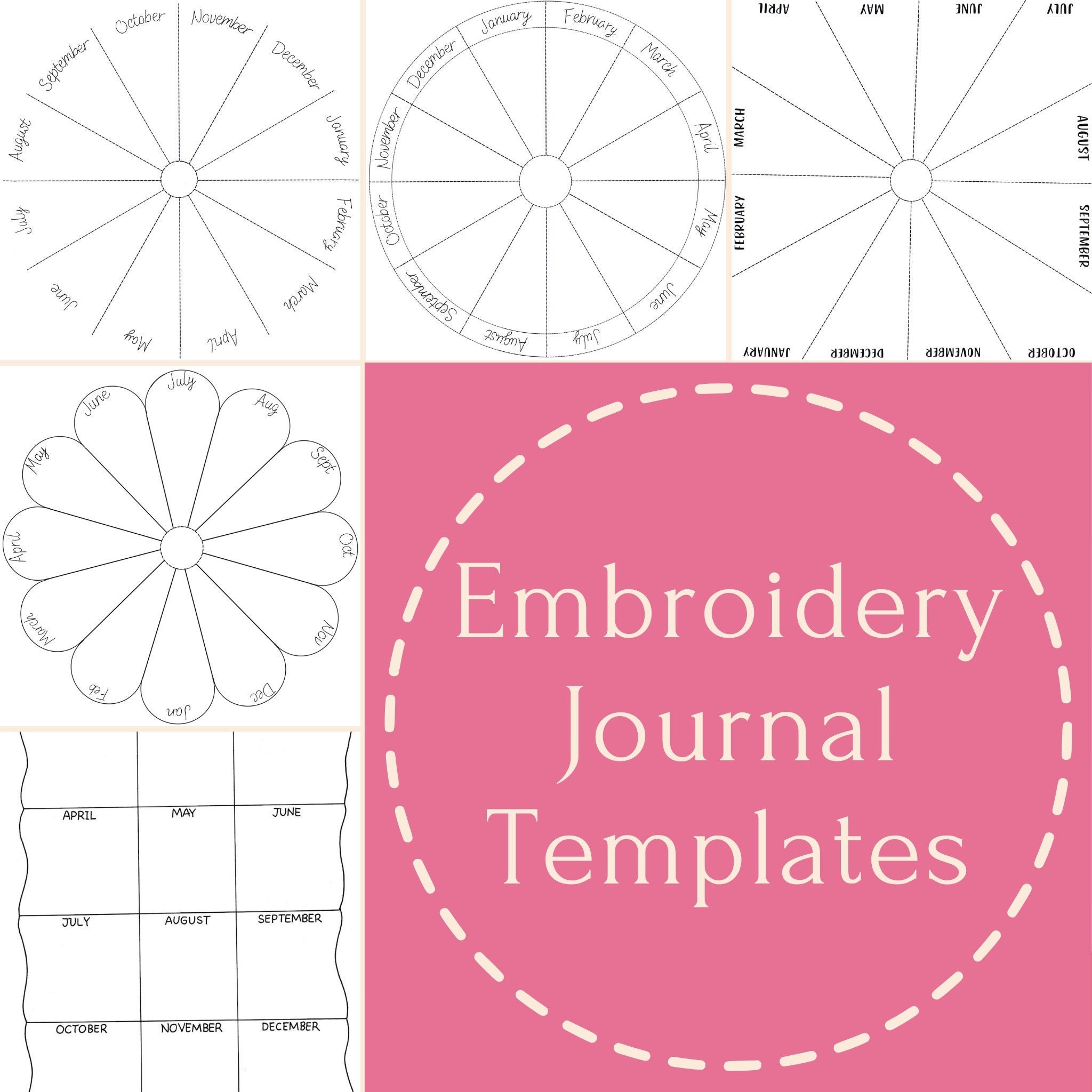 FREE Embroidery Journal Template (Two Font Options)