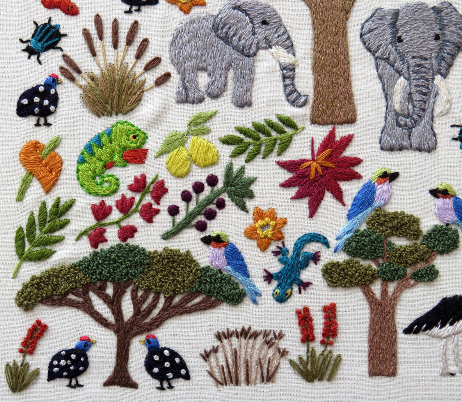 Hand embroidery sybju african savanna pdf embroidery  etsy Hand embroidery sybju african savanna pdf embroidery  etsy