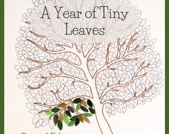 A Year of Tiny Leaves Pre Printed Embroidery Fabric for hand embroidery