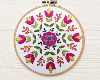 Florally Hand Embroidery Kit - 50% end of line discount