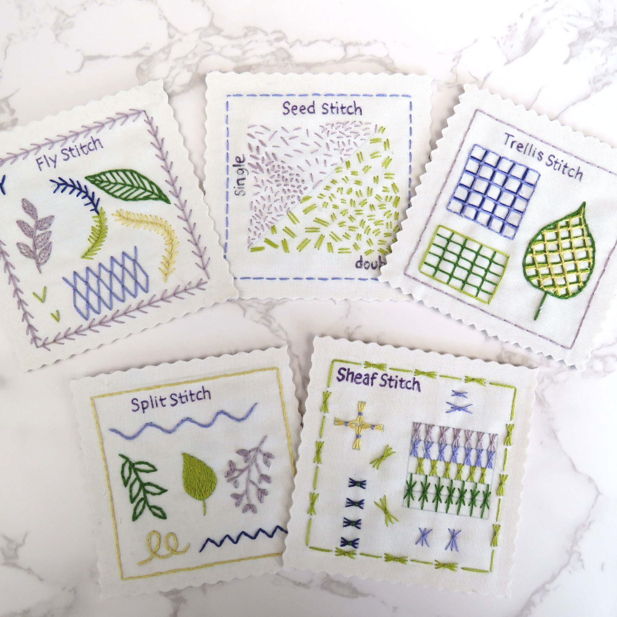 ドゥードルクロス、プリント済み刺繍生地パネル＋PDFパターン、初心者