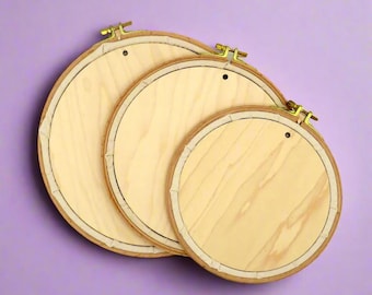 Wooden Embroidery Hoop Back Discs | Mess-Free Hoop Backs for Hand Embroidery | Professional Finish for Embroidery Projects