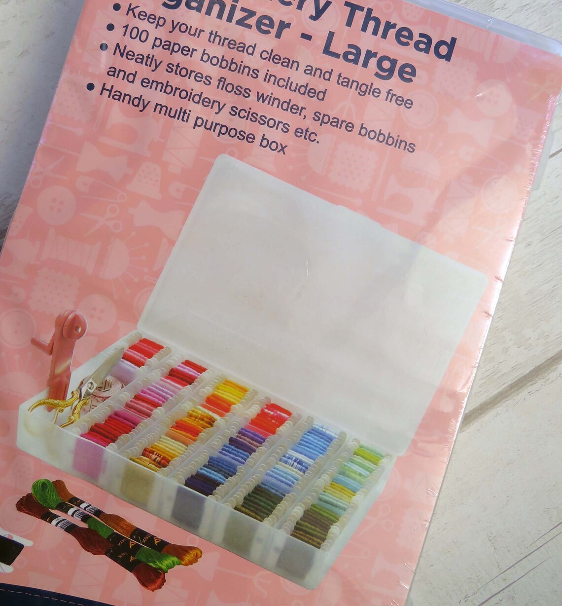 Hand Embroidery Floss Organizer Box with 17 compartments Etsy