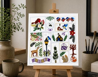 Winter Splendor Hand Stickmuster Design , PDF Stickmuster