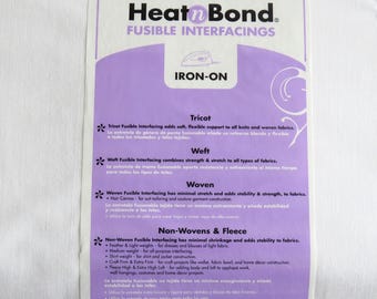 Entretela termoadhesiva para proyectos de bordado - Estabilizador tejido suave HeatnBond para telas, artículos de costura y manualidades textiles, 56 cm de ancho