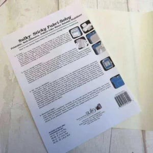 Sulky Sticky Fabri Solvy water soluble stabiliser. 1 sheet of Embroidery transfer paper, hand embroidery, stabiliser