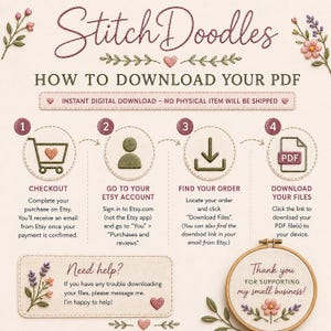 stitchdoodles pdf download guide hand embroidery patterns and pre printed fabric