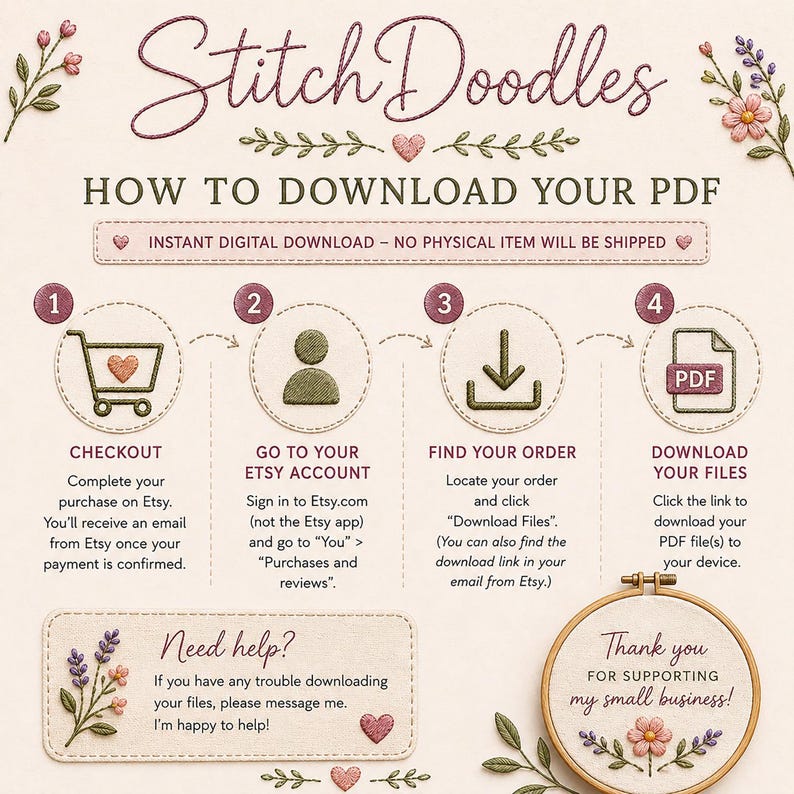 stitchdoodles pdf download guide hand embroidery patterns and pre printed fabric