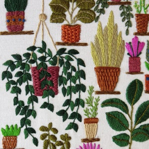 Hand Embroidery Pattern, Plantopia, PDF Embroidery Pattern, Embroidery Sampler, Plants Embroidery, Houseplant Hand Embroidery image 8