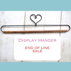 Embroidery Display Hanger, wire hanger with wooden dowel