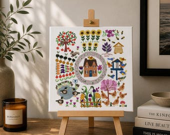 A Wonderful Life Pattern, Pre Printed Fabric Panel + PDF Pattern