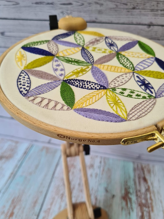 Nurge Adjustable Embroidery Seat Stand High Quality Wood Seat Stand Hand Embroidery Hoop Frame Very Versatile Easy to Use Etsy Canada