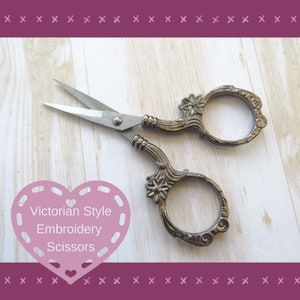 Antique style Embroidery Scissors, Sharp Points perfect for embroidery, vintage appeal