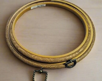 Aros de bordar redondos y flexibles, efecto madera de alta calidad, arte en aro de bordar, marco de aro de bordar, bordado a mano.