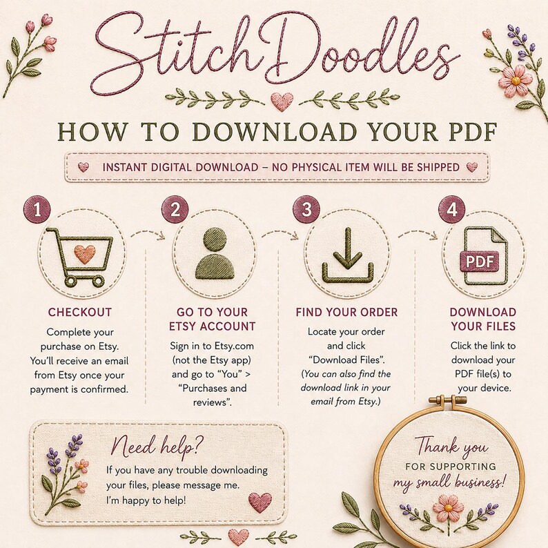 stitchdoodles pdf download guide hand embroidery patterns and pre printed fabric