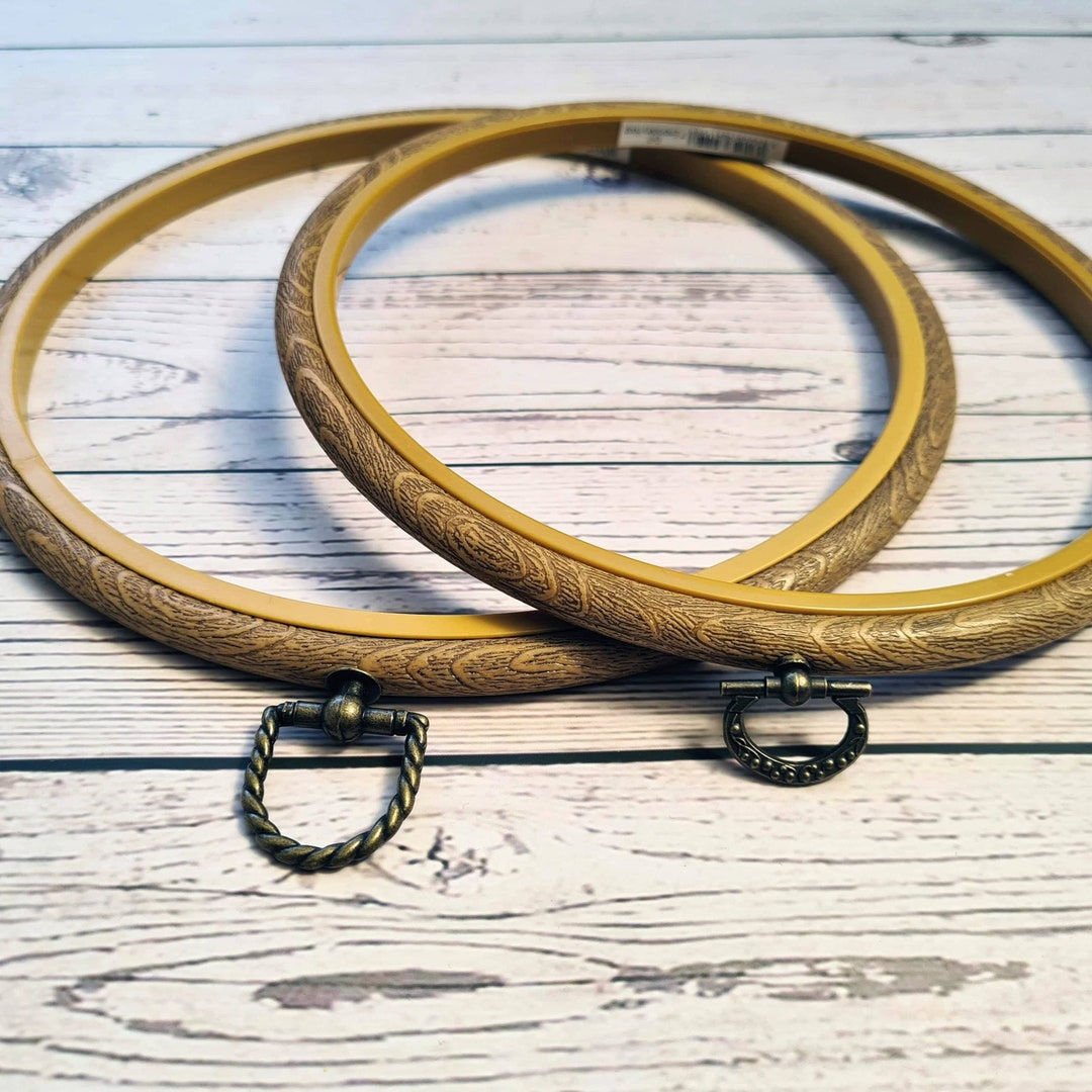 Round Flexi Embroidery Hoops High Quality Wood Effect Etsy UK