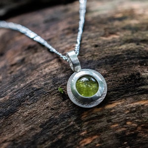 Peridot Necklace, Peridot Silver Pendant, August Birthstone Necklace