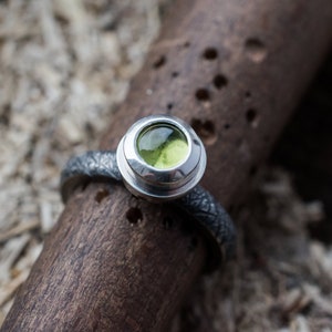 Natural Peridot Ring, Peridot Silver Ring, August Birthstone Ring, Peridot Jewellery