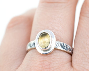 Citrine Silver Ring, November Birthstone Ring, Citrine Jewellery, Citrine Gemstone Ring
