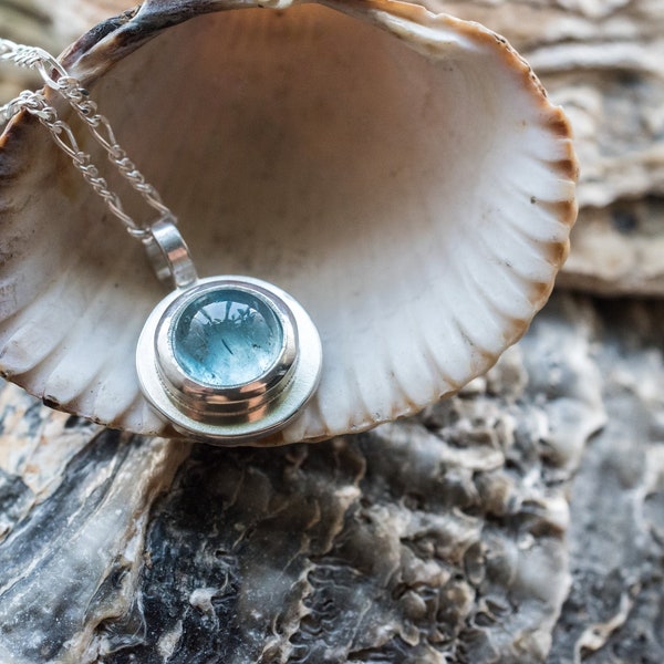 Aquamarine Necklace - Etsy UK