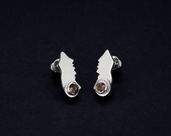 Little Silver Andalusite Earrings