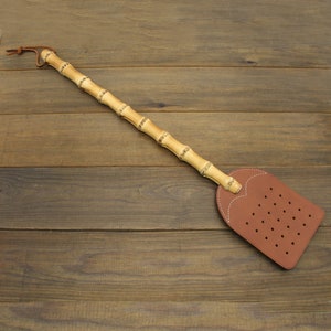 Leather Fly Swatter,Heavy Duty Leather Fly Swatter,Fly Swat,Housewarming Gift,Practical Housewarming Gift, Gift for Men