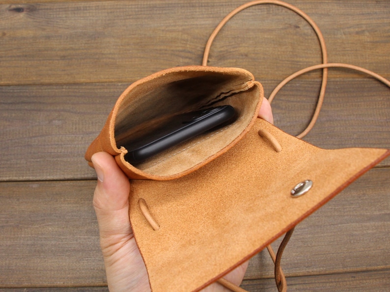 Mobile Phone Shoulder Bagphone Sling Bag Leather Phone Etsy
