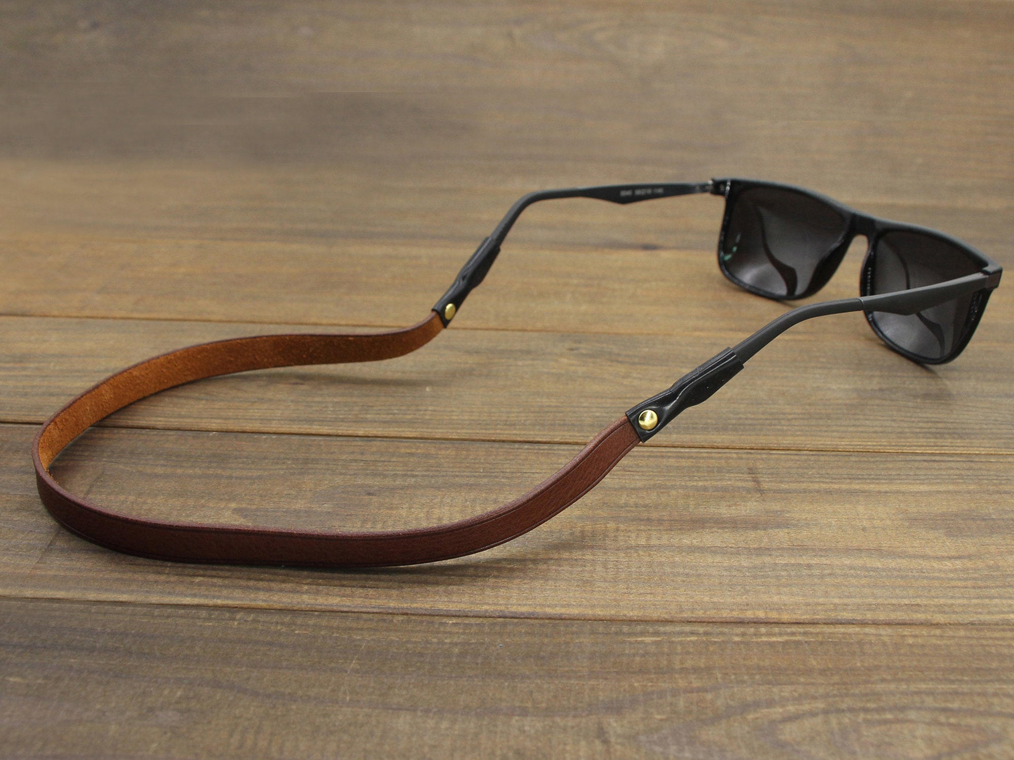 Monogrammed Leather Sunglass Strap,handcrafted Full-grain Leather