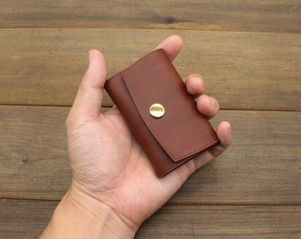 Soporte de tarjeta de billetera de cuero minimalista personalizado, billetera de tarjeta delgada, billetera de cuero pequeña mínima, billetera para hombres, billetera para mujeres, regalo, RFID