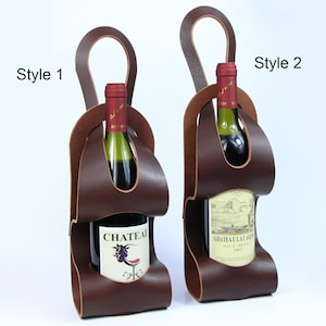 Personalized Leather Wine Caddy,Wine Carrier,Leather Wine Tote,Wine Holder,Monogrammed Wine Sleeve,Engraved Wine Tote,Wedding Gift