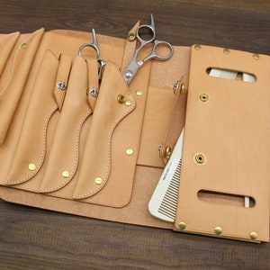Forbici in pelle personalizzate sacchetto Barber Tool Case Bag Holder Bag per strumenti da parrucchiere Shear Holster forbici caso regalo per parrucchiere