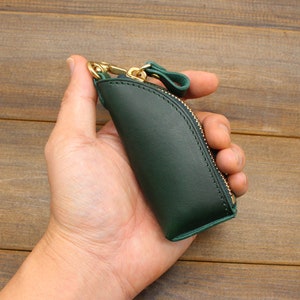 3 Pezzi Portachiavi in Pelle Nero con 2 scomparti Separati, Astuccio Borsellino Porta Chiavi Uomo Donna, Mini Portatile Portamonete Piccolo con Cerniera, Custodia per Chiavi Riporre le Monete