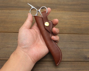 Handmade Leather scissors pouch,Leather scissors case,Barber Tool Case,Holder Bag for hairdressing tools,Shear Holster,Gift for hairdresser