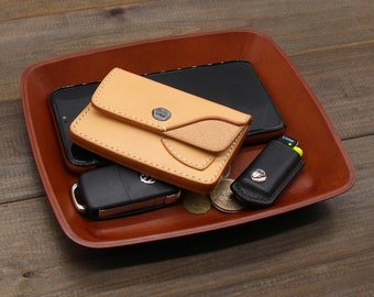 Personalizado genuino cuero valet bandeja de cuero artesanal cuero catchall Office Gift Desk Organizador Home Decor hombres regalo de aniversario personalizado regalo