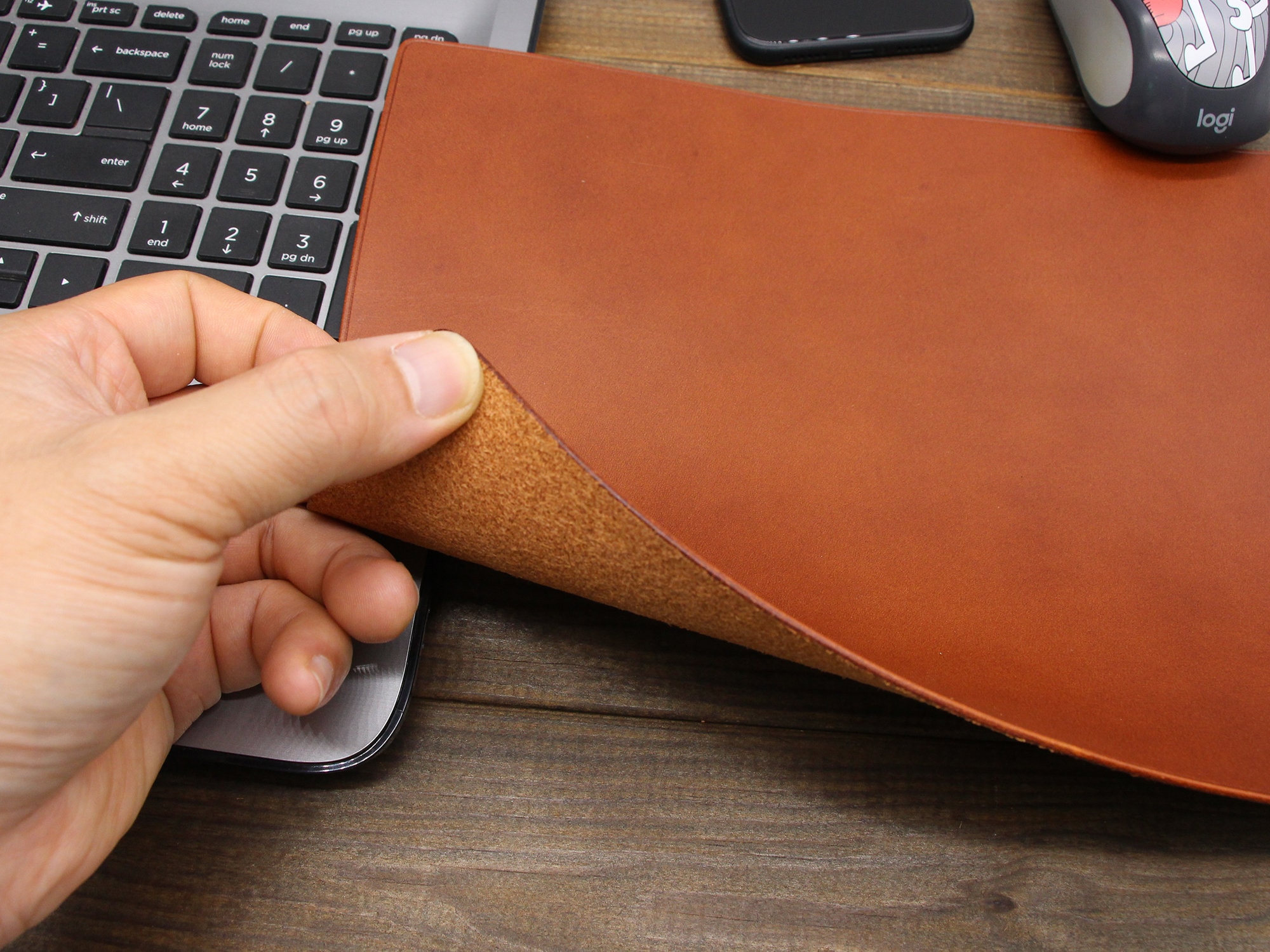 Handcrafted Custom Mouse Pad Grain Leather Mouse Etsy Australia