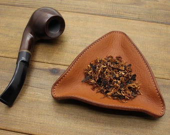 Leather travel tobacco tray,Tray for tobacco,Leather tray for pipe tools,Foldable/rollable tobacco tray,Personalized leather valet tray