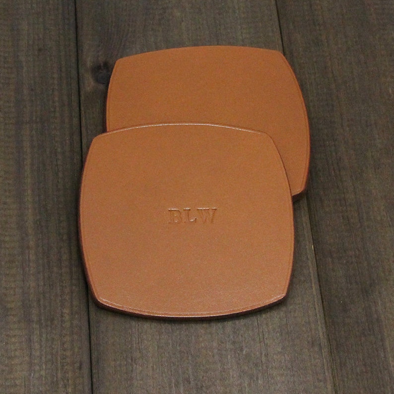 Leather Coasters Personalized Coasters Custom Leather Coasters Etsy