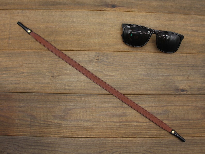 Monogrammed Leather Sunglass Strap,Handcrafted Full-Grain Leather Spectacles Cord,Leather String Sunglasses Holder,Strap for Sunglasses image 5