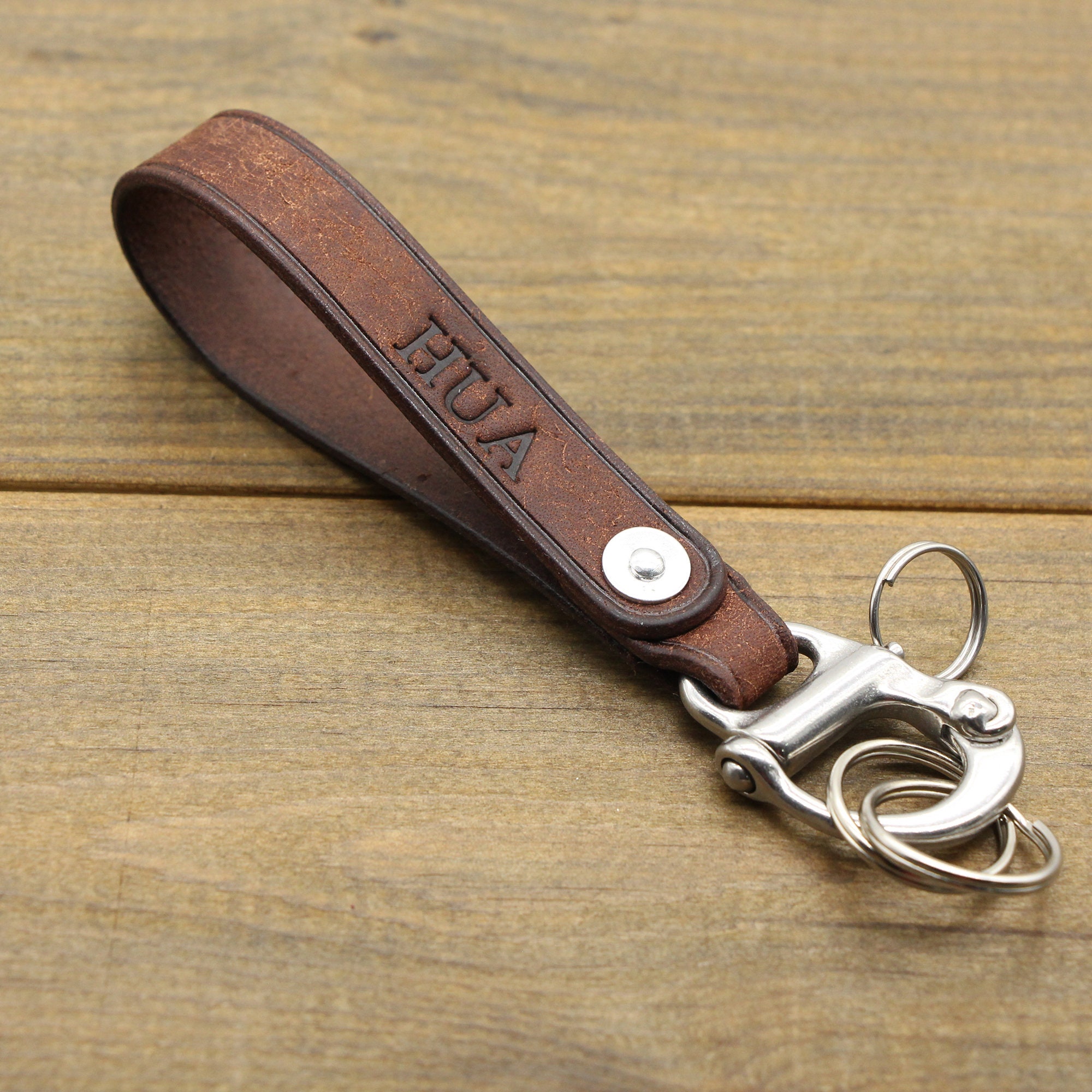 Keychain - Rectangle - If you stand for nothing youll fall for anything - Leather Keychain - Rectangle - If you stand for nothing youll fall for anything - Leather