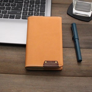 Leather Notebook A6,Custom Scrapbook,Personalized Handmade leather notebook, Custom Notebook,Refillable Genuine Leather Travel Journal