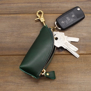 Portachiavi fatto a mano, portachiavi per auto in pelle con cerniera personalizzato, organizer per chiavi, portachiavi in pelle, tasca per chiavi in pelle, portachiavi per auto in pelle, portachiavi