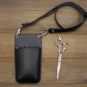 Italia Leather Barber Tool Case Bag, Borsa per parrucchieri in pelle, Borsa da cintura a forbice, Borsa a forbici in pelle, Borsa in vita a forbici, Regali per parrucchieri