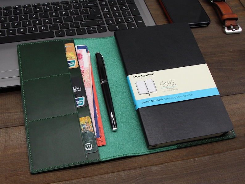 Leather Moleskine Classic Cover Larger Size 5x8.25 Portfolio Etsy