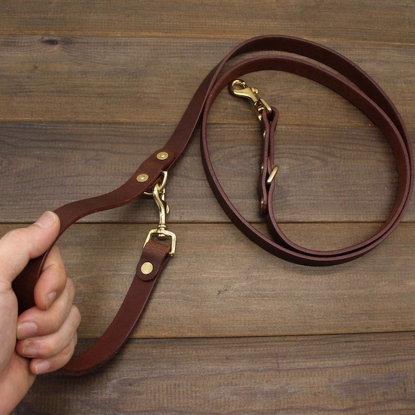 Leather Dog Leash Etsy
