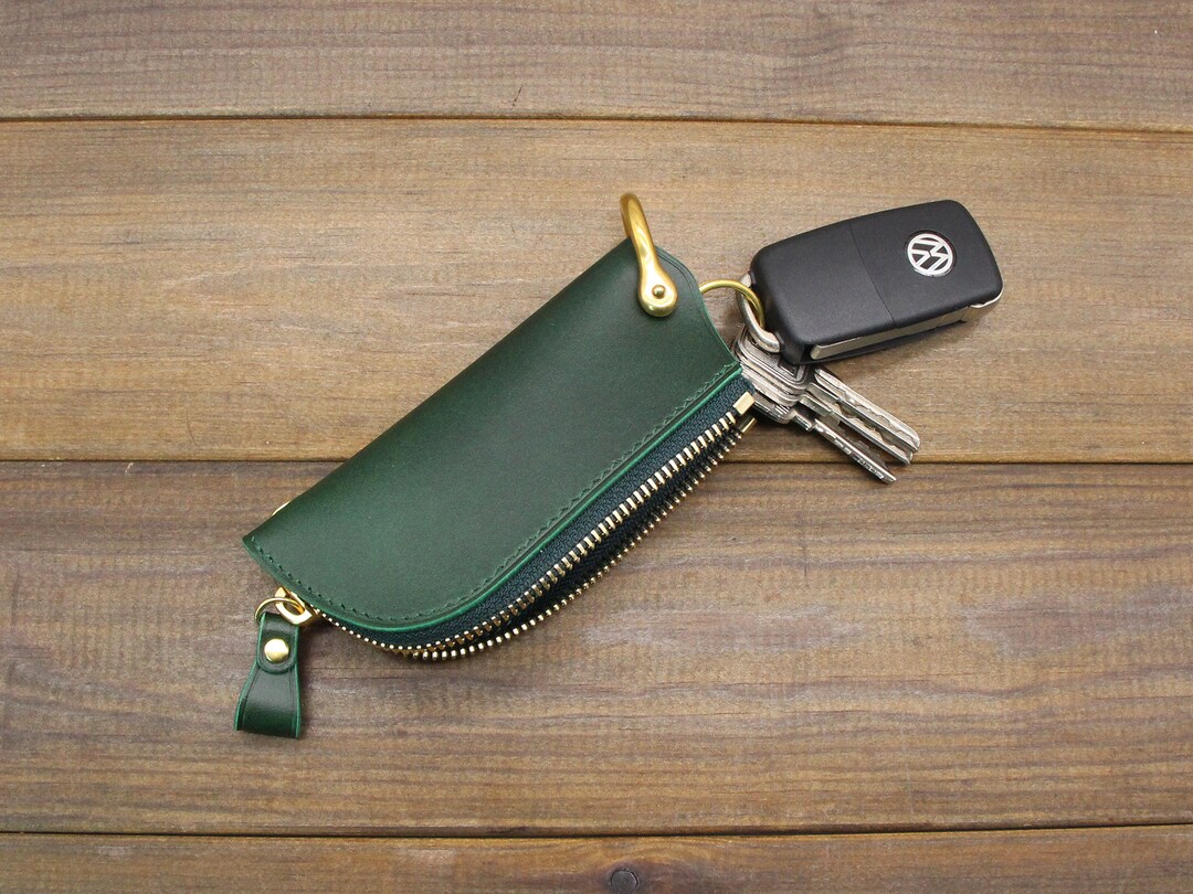 Leather Car Keychain,leather Zipper Car Key Case,key Bag,leather Key