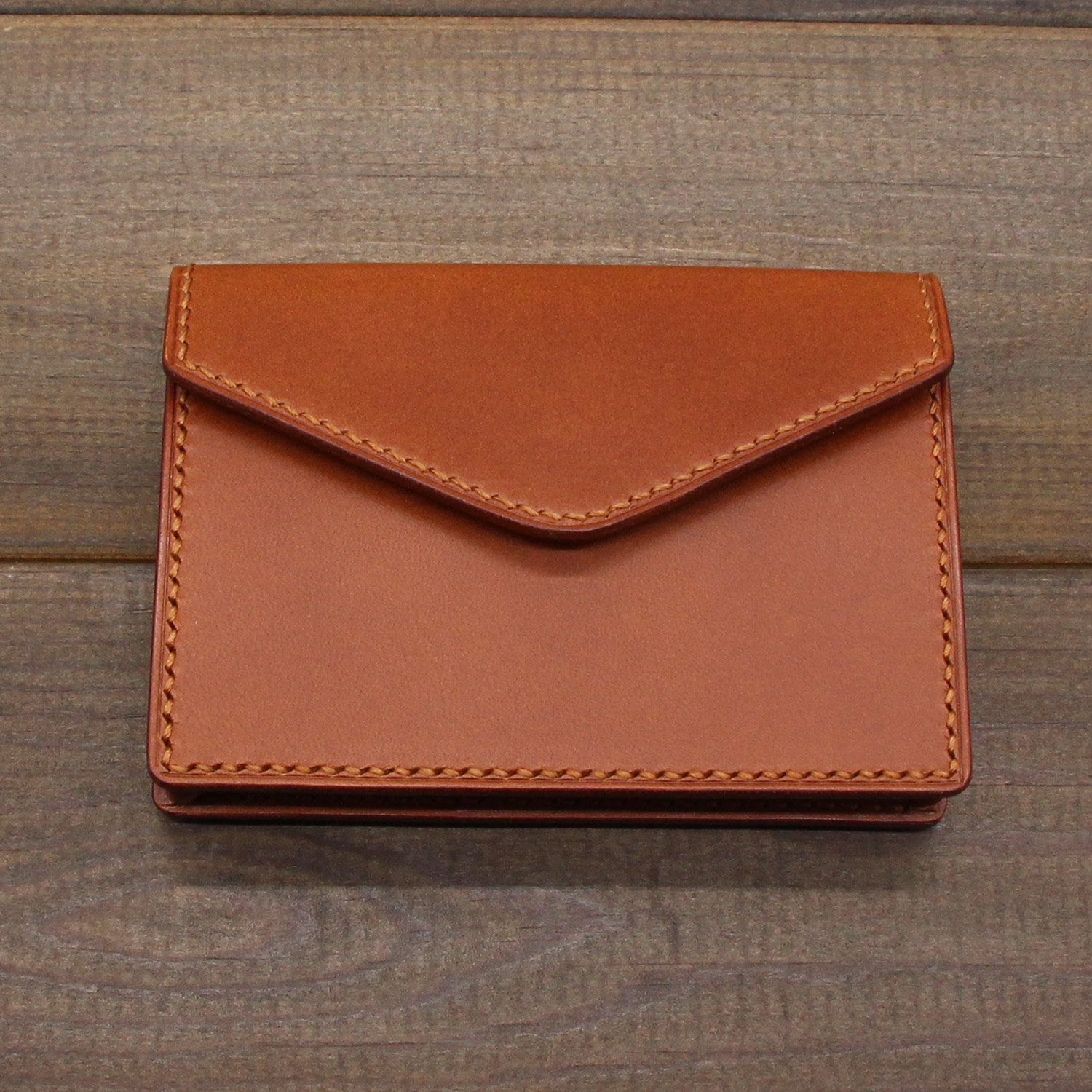 Leather Card Wallet Snap Wallet Minimalist Pocket Wallet | Etsy