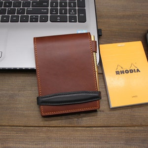 Leather journal,small sketchbook,Leather Journal for Rhodia,leather notebook cover,Custom Refillable Leather Travel Journal ,Corporate Gift