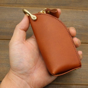 Portachiavi XL fatto a mano, portachiavi per auto in pelle con cerniera, borsa portachiavi, portachiavi in pelle, organizer per chiavi, tasca per chiavi in pelle, portachiavi per auto in pelle